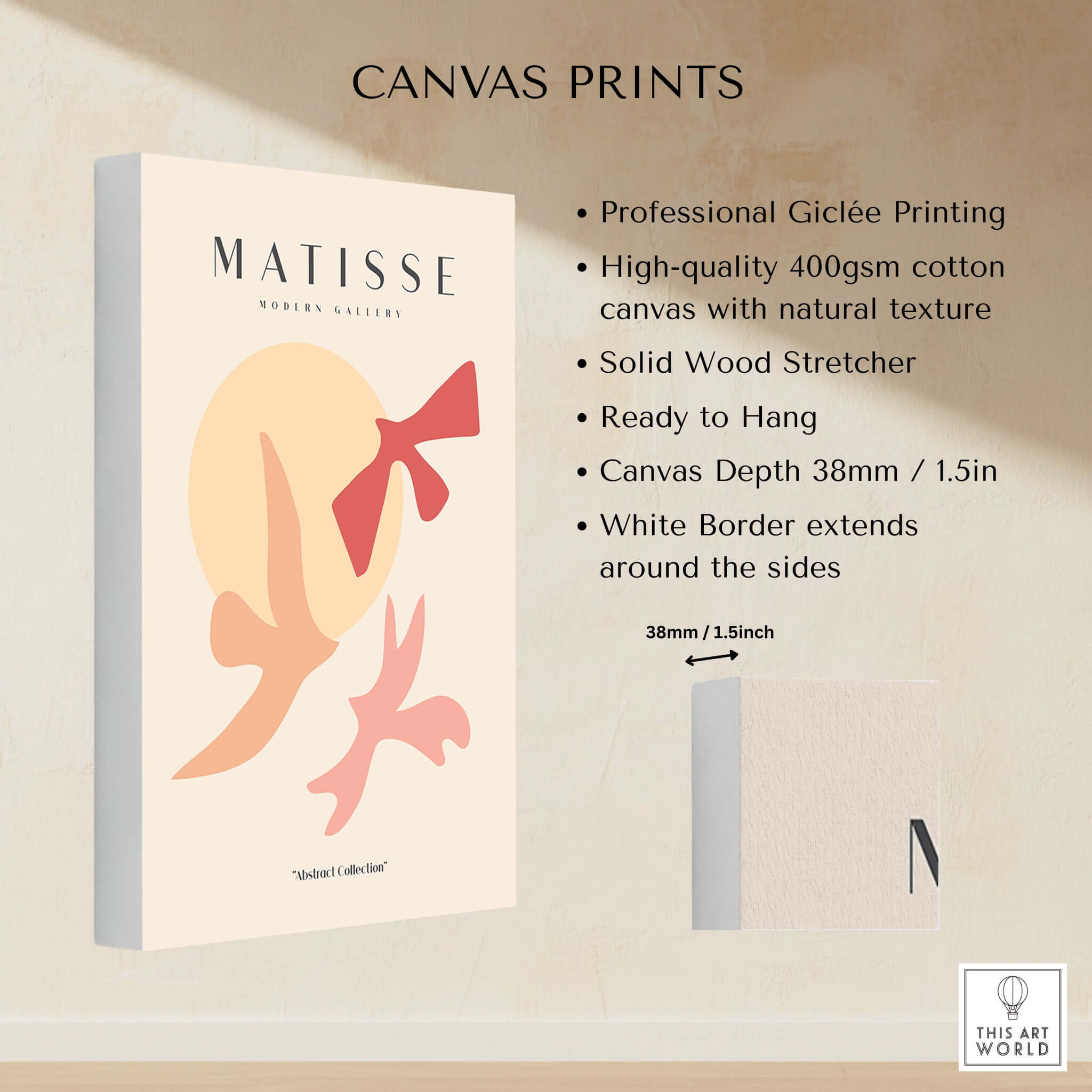 Matisse Art Prints - Abstract Birds Sun Shapes Poster features professional Giclée printing and high-quality canvas.