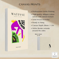 Matisse Art Prints - Purple Horse Abstract Figure Collage Poster showcasing professional Giclée printing on canvas.