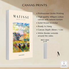 Matisse Art Prints - Abstract Painterly Landscape Bridge Poster with professional Giclée printing details.