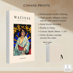 Matisse Art Prints -  Woman Robe Abstract Stained Glass Effect Poster showcasing professional Giclée printing on canvas.
