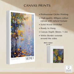 Claude Monet Art Print - Impressionist Wall Art Poster - Monet Framed Print showcased on high-quality canvas with natural texture.