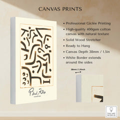 Paul Klee Growth Stirs Abstract Art Print Modern Poster Wall Decor showcased on a high-quality canvas for wall decor.