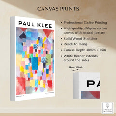 Paul Klee Southern Gardens Abstract Landscape Colorful Poster Art Print showcasing professional Giclée printing on canvas.