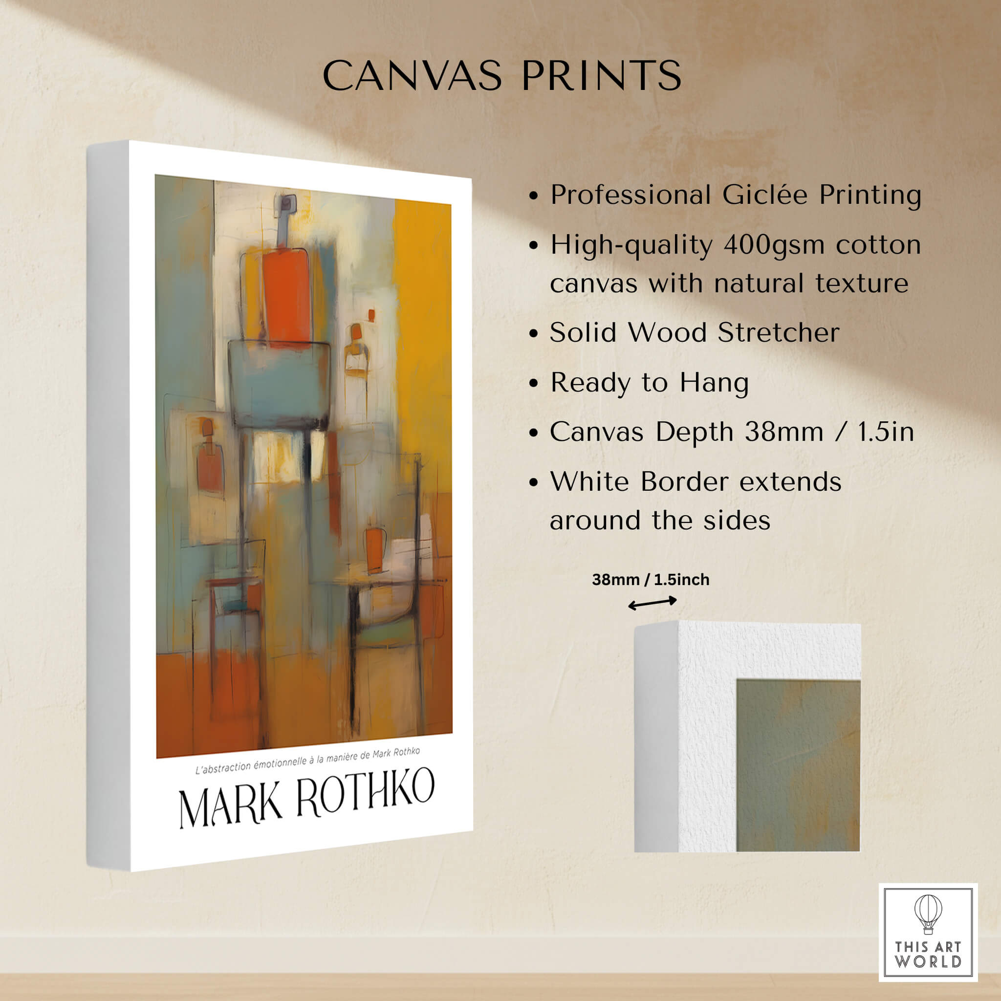 Rothko Style Emotional Abstraction Painting | Modern Abstract Wall Decor with professional printing features.