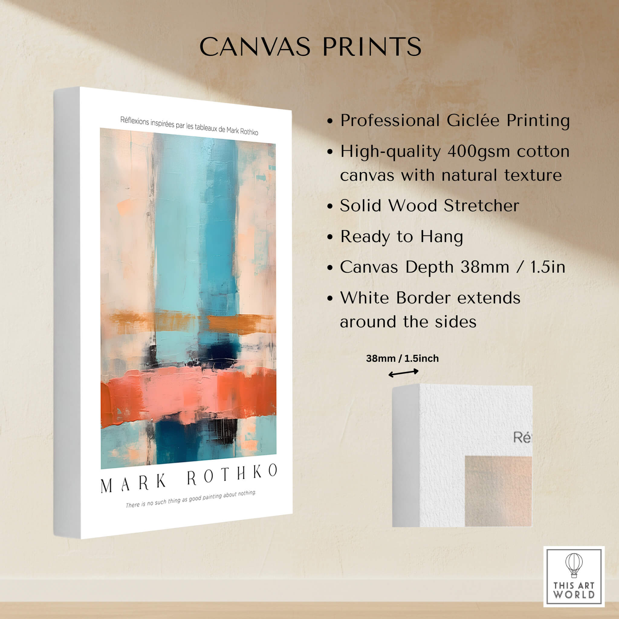 Rothko Inspired Abstract Pastel Color Art Print | Minimalist Vertical Blocks Poster showcasing professional Giclée printing.