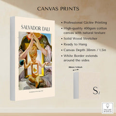 Salvador Dali Madonna Port Lligat 1949 Surrealist Religious Art Print Poster Gala on canvas, ready to hang with natural texture.