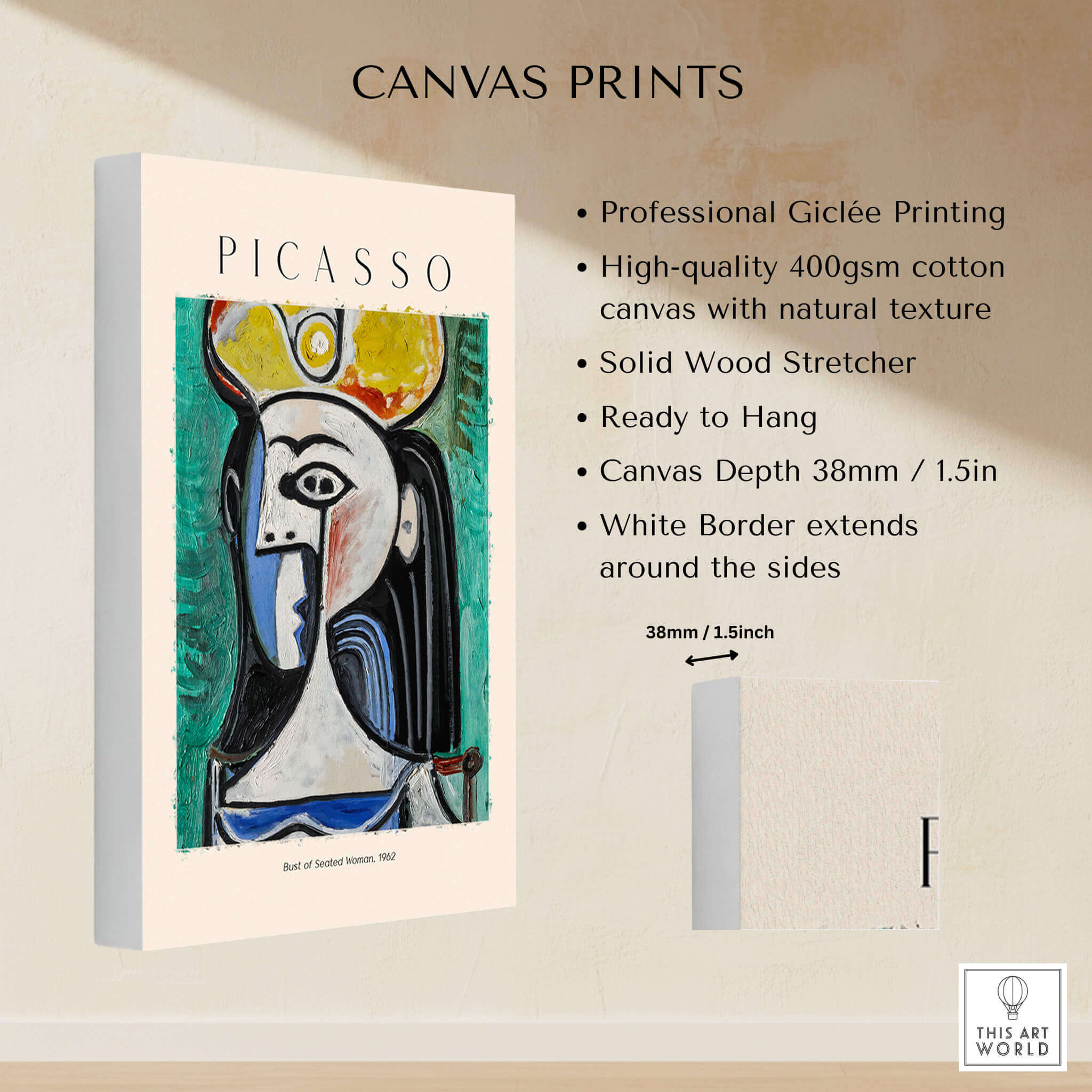 Picasso Bust Seated Woman 1962 Art Print Poster – This Art World