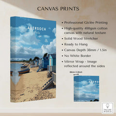 Abersoch Welsh Seaside Village Scene Print | Llyn Peninsula Home Art featuring coastal scenery and vibrant colors.