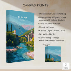 Albania Canvas Print | European Travel Wall Decor showcasing stunning natural vistas and architecture.