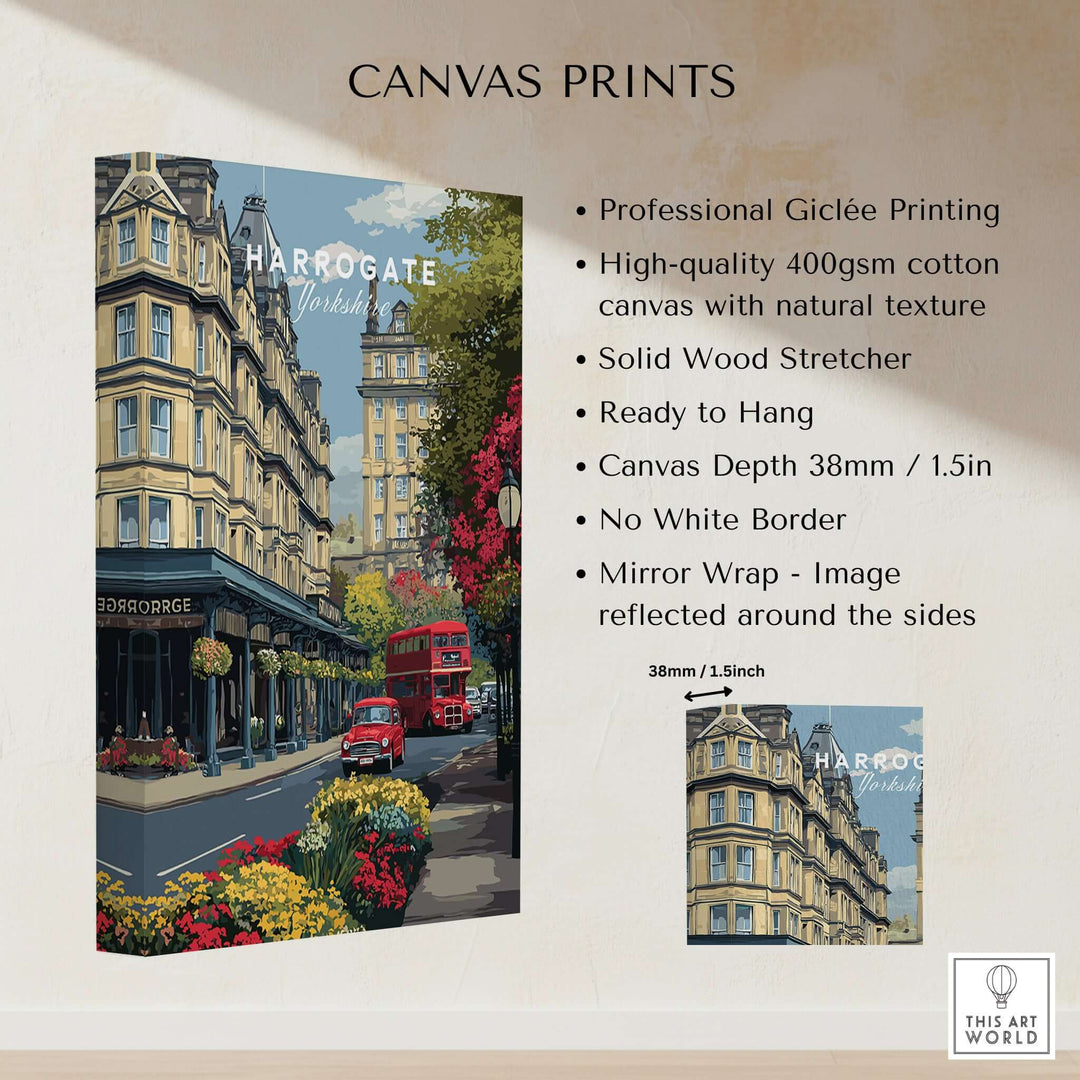 Harrogate Print | English City Wall Decor showcasing elegant architecture and classic streets in Harrogate