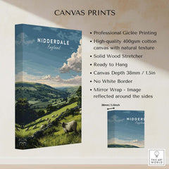 Nidderdale Canvas Print | English Countryside Decor - High-quality Giclée printing showcasing Yorkshire countryside.