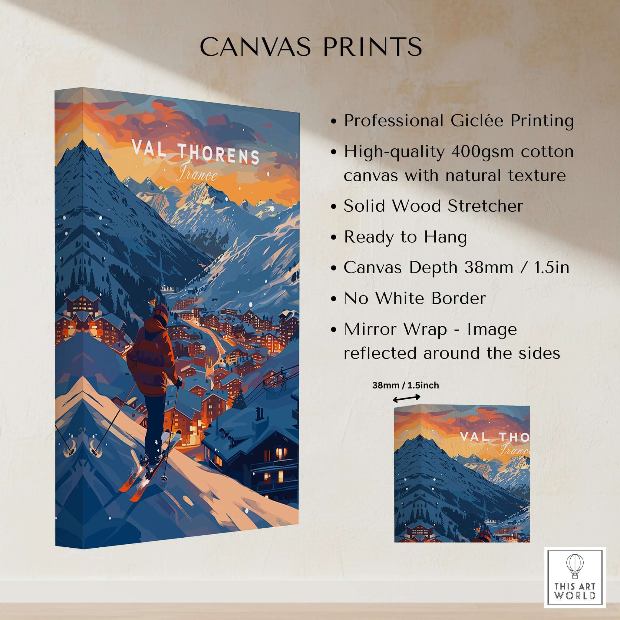 Val Thorens Ski Poster - Capture Alpine Adventure – This Art World