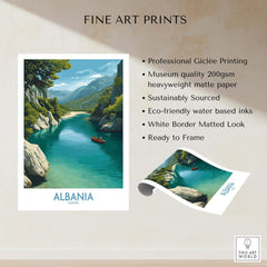 Albania Canvas Print | Framed and Unframed Travel Wall Decor showcasing a breathtaking landscape.