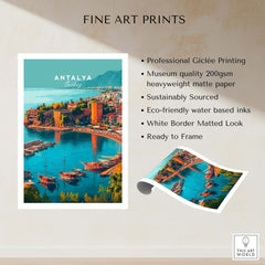 Antalya Canvas Print | Turkish Beach Wall Art featuring vibrant coastal scenery and stunning Mediterranean views.