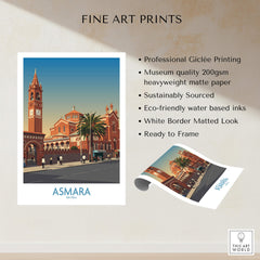 Asmara Eritrea Wall Art – Historic Architecture and City Street Decor Poster showcasing fine art print features.