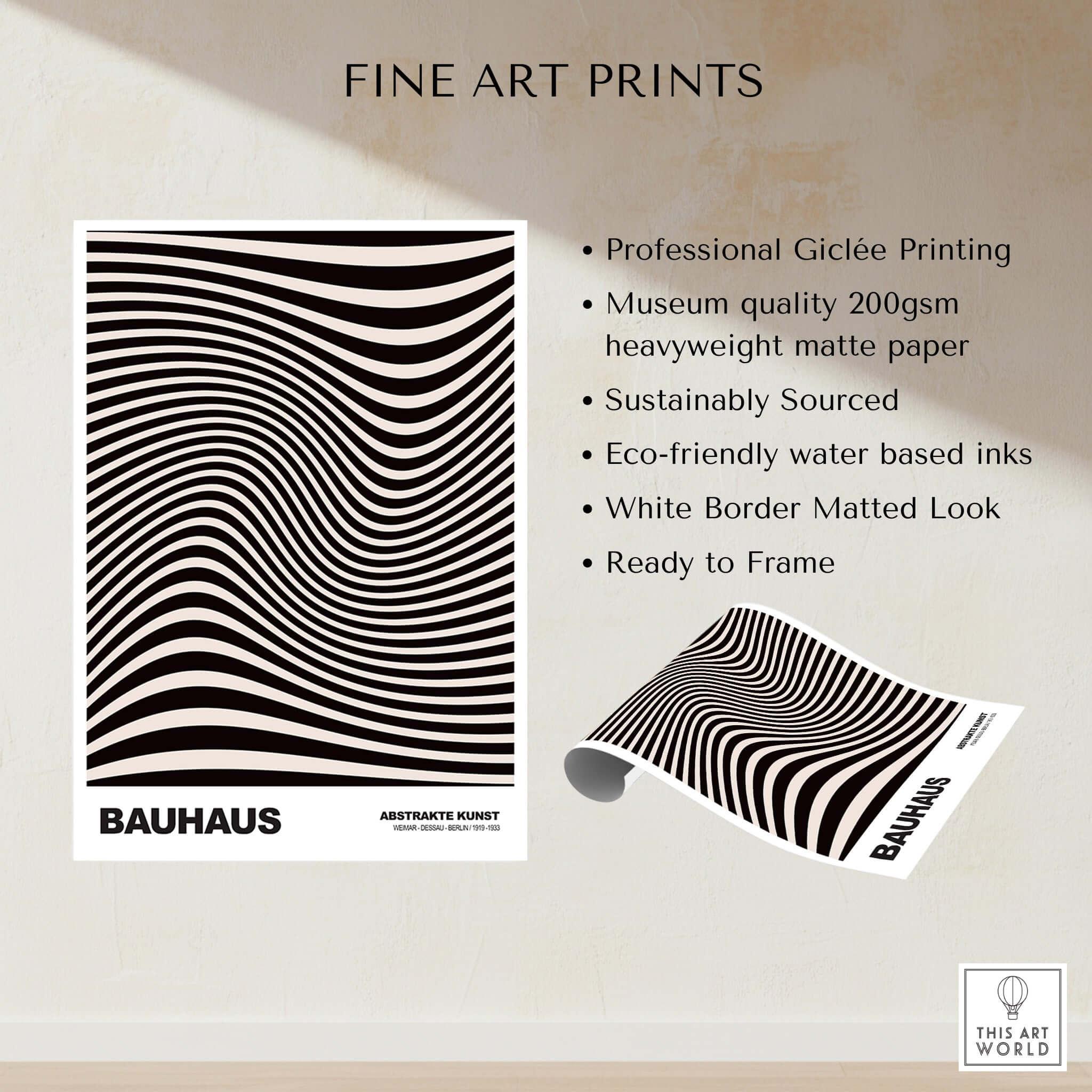 Bauhaus Exhibition Prints - Optical Wave Art Print – This Art World