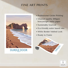 Durdle Door Dorset Wall Art – Canvas Poster showcasing fine art prints with professional giclée printing and eco-friendly inks.