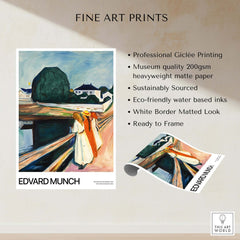 Edvard Munch Art Print - The Girls on the Bridge 1927 Painting - Museum Poster with professional Giclée printing.