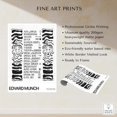 Edvard Munch Art Print - Table of Contents Alpha Omega Series Print Art Institute of Chicago Poster showcased on premium paper.
