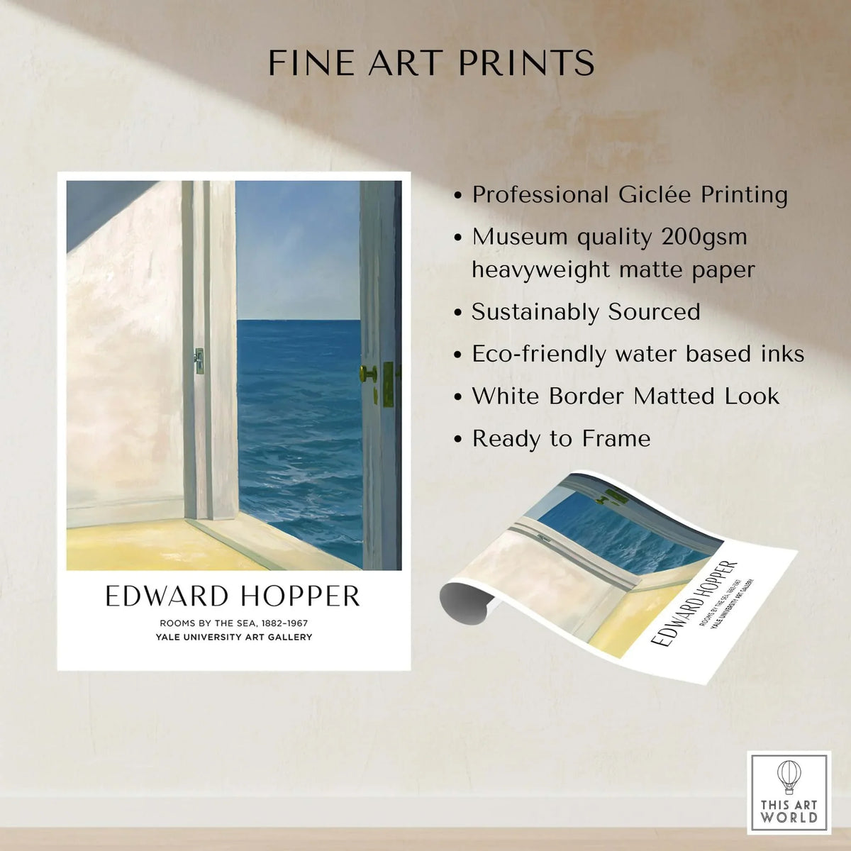 Edward Hopper Rooms by the Sea 1951 Yale University Art Print Poster showcasing professional Giclée printing and museum quality.