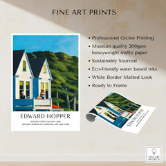 Edward Hopper Second Story Sunlight 1960 Art Print - Whitney Museum featuring vibrant color and architectural detail.