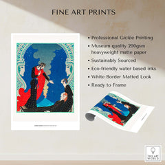 Exhibition Art Print George Barbier Empedocles Panthea Art Deco Mythology Poster Wall Art displayed in a chic environment.