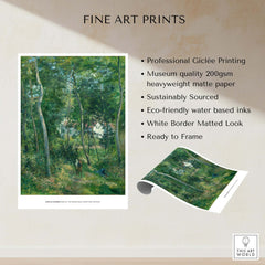 Exhibition Art Print Camille Pissarro Edge of the Woods Impressionist Landscape Poster Wall Art details on quality and features.