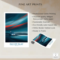 Isle of Islay Scotland Posters | Vibrant Scottish Island Scene Canvas Print featuring fine art print details.