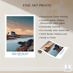 Isle of Islay Scotland Canvas Print | Hebrides Sunset Landscape Posters showcasing professional Giclée printing on heavyweight matte paper.