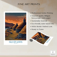 Isle of Lewis Scotland Canvas Print | Outer Hebrides Norse Mill Poster showcasing fine art print details.