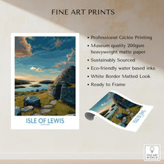 Isle of Lewis Scotland Canvas Print | Outer Hebrides Landscape Poster showcasing professional Giclée printing and museum quality.