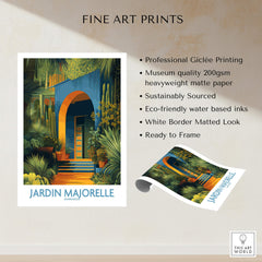 Jardim Majorelle Marrakesh Posters | Canvas Print featuring professional Giclée printing and eco-friendly materials.