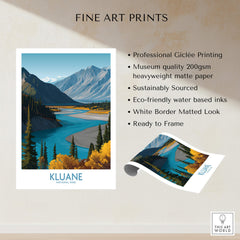 Kluane Canvas Print National Park | Canada Poster showcasing stunning landscape of Kluane National Park.