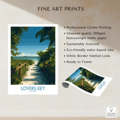 Lovers Key Florida Poster | Tropical Nature Path Canvas Print showcasing a serene tropical landscape and nature path.