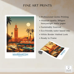 Marrakesh Morocco Poster | Traditional Moroccan Architecture Canvas Print showcasing fine art prints and Giclée printing.