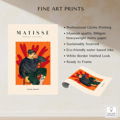 Matisse Art Prints - Seated Figure in Cap Poster showcasing professional Giclée printing and vibrant colors.