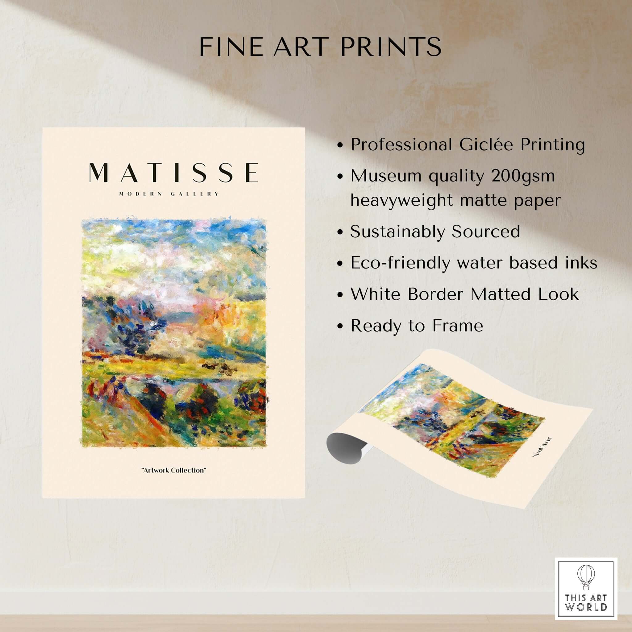 Matisse Art Prints - Abstract Painterly Landscape Bridge Poster showcasing professional Giclée printing and museum quality.