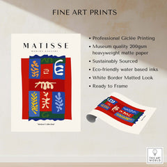 Matisse Art Prints - Patchwork Shapes Composition Poster showcasing vibrant colors and abstract designs.