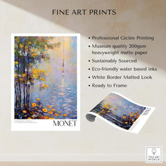 Claude Monet Art Print - Impressionist Wall Art Poster - Monet Framed Print showcasing vibrant colors and details.