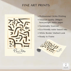 Paul Klee Growth Stirs Abstract Art Print Modern Poster Wall Decor features professional Giclée printing on matte paper.