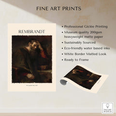 Rembrandt The Apostle Paul 1657 Religious Art Print Baroque Painting Poster showcasing professional Giclée printing.