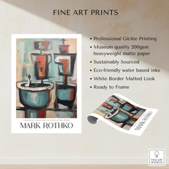 Rothko Style Cubist Abstract Painting | Contemporary Wall Decor showcasing fine art prints with professional Giclée printing.