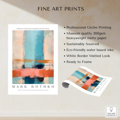 Rothko Inspired Abstract Pastel Color Art Print | Minimalist Vertical Blocks Poster on professional Giclée printing with soft colors.