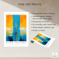 Rothko Style Color Block Abstraction Print | Modern Geometric Wall Art displayed as fine art print with details on quality and features.