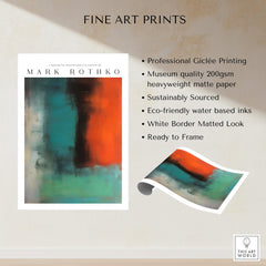 Mark Rothko Style Modern Canvas Abstraction Painting | Contemporary Wall Art featuring vibrant colors and Giclée printing.