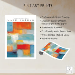 Rothko Canvas Color Abstraction Painting | Modern Abstract Wall Art showcasing vibrant colors and artistic depth.