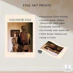 Salvador Dali The Angelus of Gala 1935 Surrealism Double Image Art Print Poster showcasing Giclée printing.
