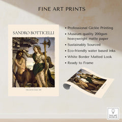 Botticelli Pallas and the Centaur Minerva Art Print Mythology Allegory Poster featuring elegant figures and rich detail.