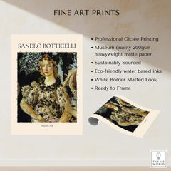Botticelli Primavera Detail Flora Art Print Renaissance Allegory Spring Poster showcasing professional Giclée printing details.