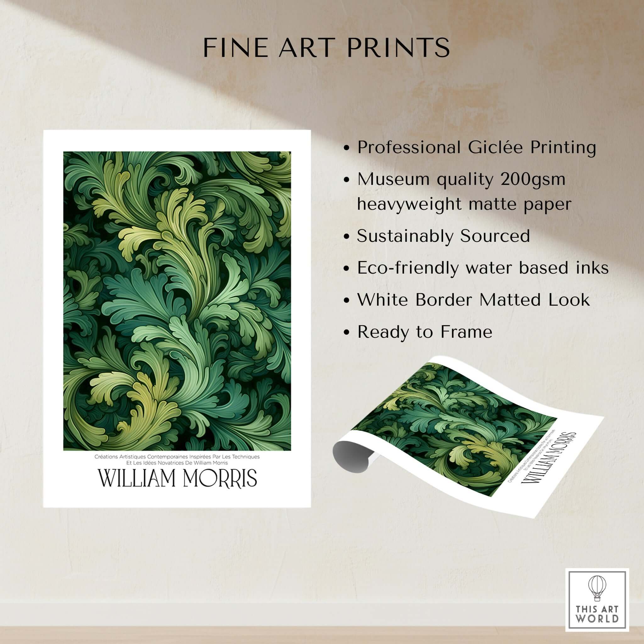 William Morris Green Acanthus Print - Art Poster – This Art World